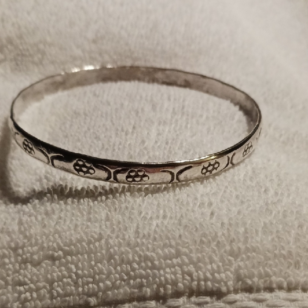 MEXICANA Silver Vintage-Style Engraved Bracelet